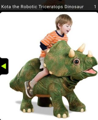 " Kota " Playskool Ride - On Dinosaur Rare Triceratops