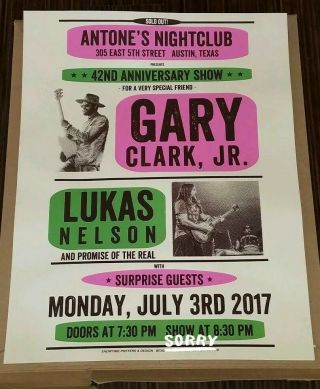 Gary Clark Jr And Lukas Nelson Show Austin Texas Rare Antone 