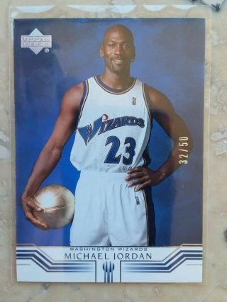2002 Ud Michael Jordan Exclusive Spokesman Rare Gold Card Sr 32/50 Ever Made