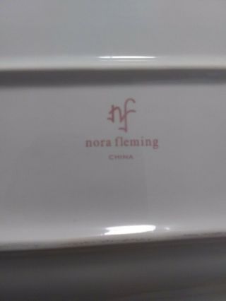 Nora Fleming Retired Swiss Dot Rectangular Platter - Exc RARE 6