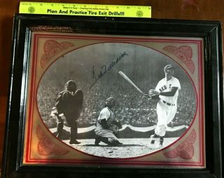 Rare Ted Williams Signed 1946 Framed Photo 18x14 Scoreboard 3