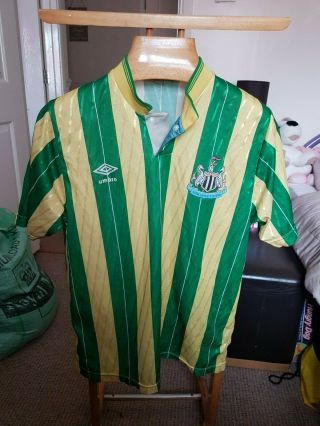 Rare Old Newcastle United Away Football Shirt Size Large