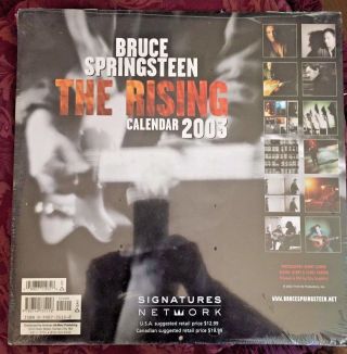 Rare Bruce Springsteen The Rising 2003 Calendar No Cd Lp