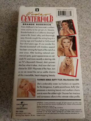 Playboy Video Centerfold Brande Roderick VHS Rare 2