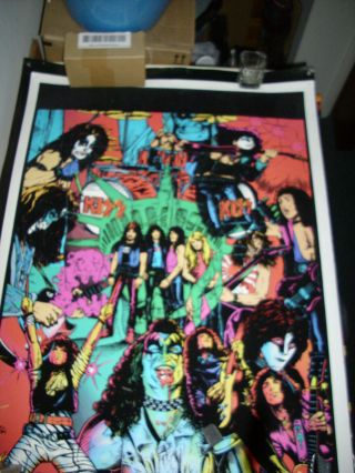 Kiss Rare Collage Revenge Era Glow In The Dark Poster Very Hard To Find
