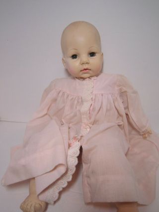 Vtg 18 " Rare Alexander 1966 Victoria Baby Crier Doll Label (back) Pink Dress