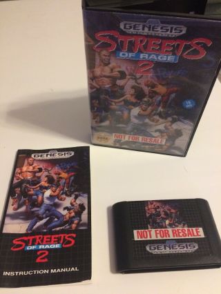 Streets Of Rage 2 (sega Genesis,  1992) Complete Cib Authentic Rare