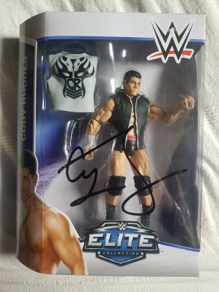 Aew Wwe Elite Cody Rhodes Signed Figure Rare Boxed Never Opened.