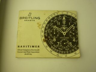 Breitling Aopa Navitimer Instruction Booklet Rare Ref 806
