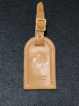 Rare Authentic Louis Vuitton Large Luggage Tag With “vivian” Heatstamp