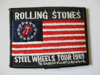 Vintage 1989 Rolling Stones Steel Wheels Tour Souvenir Patch Rare