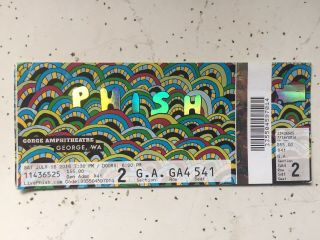 Phish 7/16/16 Gorge Amp,  Wa Ptbm Ticket Stub Rare Pollock Poster Print Magnet