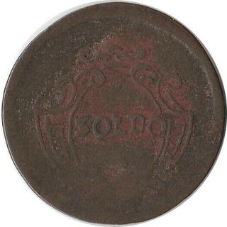 1782 Italy - Tuscany 3 Quattrini (Soldo) Coin Pietro Leopoldo C 14 Rare 2