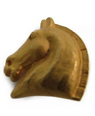 Hermes Paris Cheval Horse Earings BF319661 Gold / Bronze Rare 3