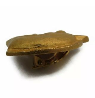 Hermes Paris Cheval Horse Earings BF319661 Gold / Bronze Rare 4