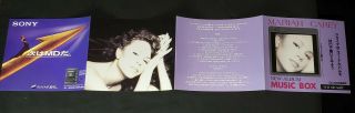 Mariah Carey Rare Japan Music Box Md Mini Disc Promo Foldout Flyer Booklet 1993