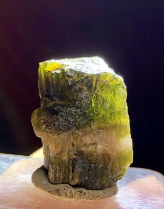 Green Tourmaline - - - Rare Natural Verdelite Crystal Mineral Specimen
