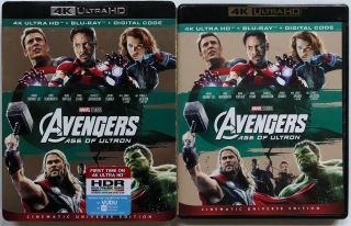 Marvel Avengers Age Of Ultron 4k Ultra Hd Blu Ray 2 Disc Set,  Rare Oop Slipcover