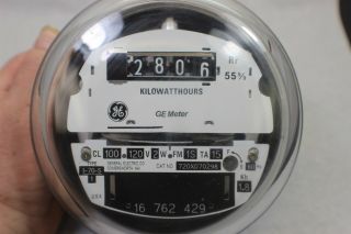 Rare Ge 120 Volt Cl100 E - Z Read Electric Watthour Meter Kwh I - 70s 120v 4 Lug