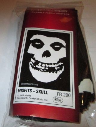 Misfits Texile Poster Flag Rare Never Opened Fr200 Skull Only
