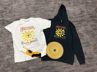 Santana Africa Speaks T - Shirt Sweatshirt Custom Socks Record Slipmat Xl Rare Wow