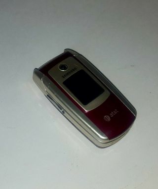 Rare At&t Samsung Sgh Sgh - A127 Red Flip Gsm Small Camera Cell Phone