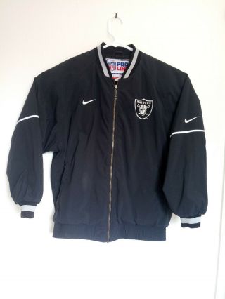 Rare Vintage Nike Football Nfl Los Angeles Oakland Raiders Jacket Pro Line Vegas