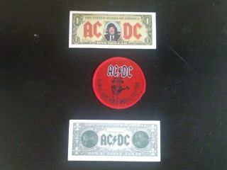Ac/dc 1988 Blow Up Your Video Tour Patch,  Promo Ac/dc Angus Money Rare