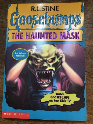 Goosebumps The Haunted Mask Book With Halloween Mask Inside R.  L Stine Rare