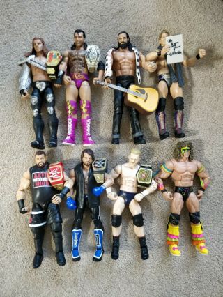 HUGE WWE Elite Figure Bundle & Authentic Scale Ring Mattel Rare WWF 2