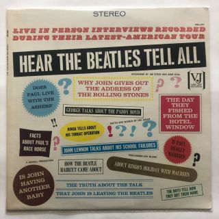 The Beatles ‎– Hear The Beatles Tell All 1964 Lp Vinyl Record Rare Orig Vg,