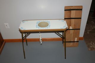 Rare Prototype Warm - O - Tray Table Electric Warmer Cornflower Blue Corning Ware
