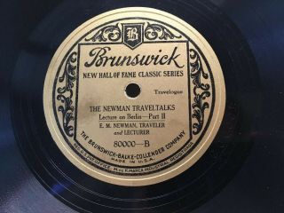 RARE The Newman Traveltalks Lectures: London,  Paris,  Berlin - Brunswick Records 7