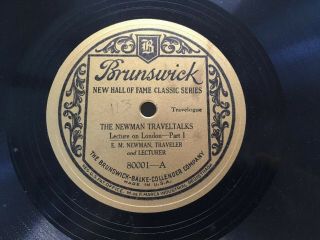 RARE The Newman Traveltalks Lectures: London,  Paris,  Berlin - Brunswick Records 8