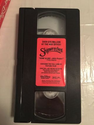 Vintage Walt Disney Home Video Preview Tape Shipwrecked VHS RARE 3