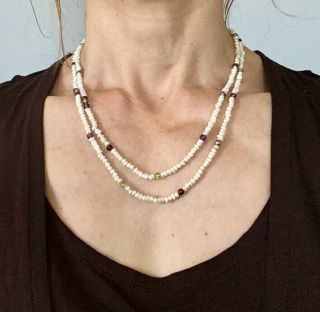 Danish Christel Kaaber Sterling Silver Trollbeads RARE Pearl Open Heart Necklace 5
