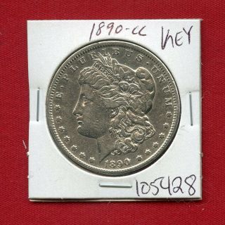 1890 Cc Morgan Silver Dollar 105428 Good Detail Coin Us Rare Key Date