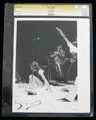 Mick Jagger Rolling Stones Cgc Authenticated Ken Regan Photo Rare