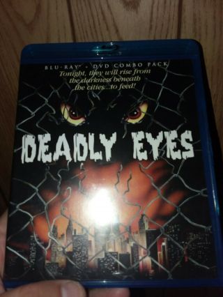 Deadly Eyes (blu - Ray/dvd 2 - Disc Set) Scream Factory Oop Rare