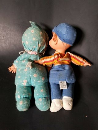 Rare Vintage 1970 MATTEL Good Guys Baby Bean Beans Boy Girl Dolls (Biffy) Talks 2