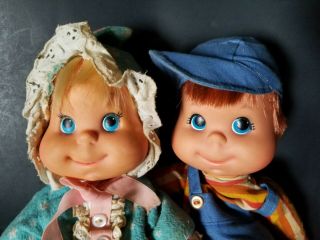 Rare Vintage 1970 MATTEL Good Guys Baby Bean Beans Boy Girl Dolls (Biffy) Talks 7