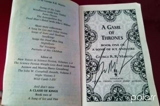 SIGNED - George R R Martin - A Game Of Thrones - Rare Blue Silver Foil Paperback 2