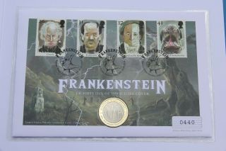 Very Rare Royal Frankenstein Uk First Day Of Issue £2 Two Pounds Coin Cover
