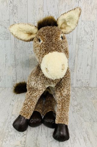 Folkmanis Donkey Full Body Hand Puppet Plush Toy Stuffed Animal 22 " Sitting Rare