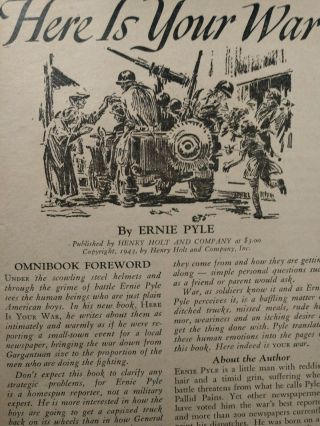 RARE OMNIBOOK January 1944 Jan 44 AYN RAND THE FOUNTAINHEAD Ernie Pyle WWII 3
