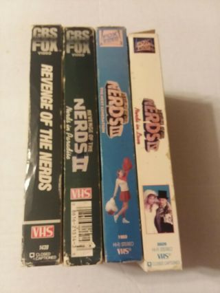 Revenge Of The Nerds 1 - 4 Vhs,  A Rare Find 4