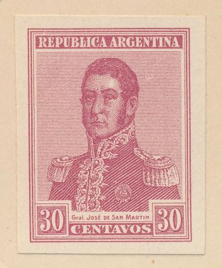 RARE ARGENTINA STAMPS 1917 Sc 239/246 SAN MARTIN IMPERF PROOFS TO 20p,  VF PAGE 5