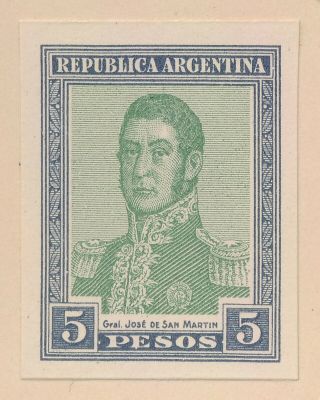 RARE ARGENTINA STAMPS 1917 Sc 239/246 SAN MARTIN IMPERF PROOFS TO 20p,  VF PAGE 8