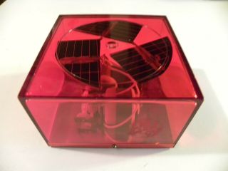 Solar Music Box - - Plays " Take Me Out To The Ball Game " - - Ruby Red Box - - Very Rare