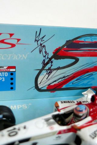 SIGNED Takuma Sato BAR Honda 006 Formula 1 1:43 Minichamps RARE Team Issued 4